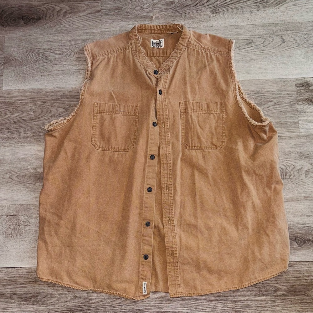 C.E. Schmidt Tan Button-Up Vest